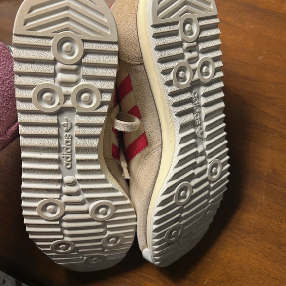 Adidas Women's SL 72 Cream and Red Sneakers - Picture 5 of 6